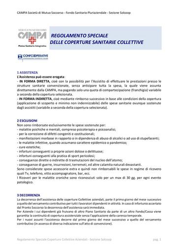 REGOLAMENTO SPECIALE AZIENDE - Solcoop